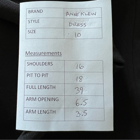 Anne Klein Black Dress Shorts Sleeves Size 10 - Picture 9 of 11